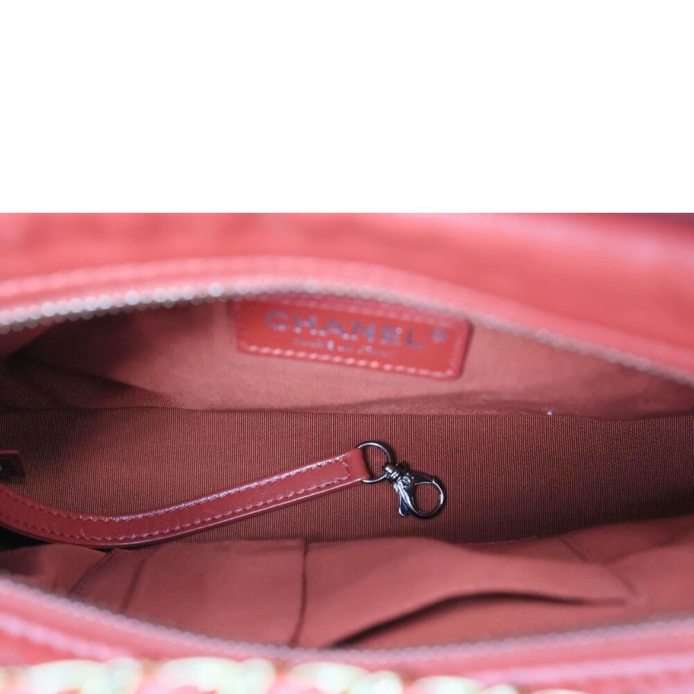 Chanel Gabrielle Aged Calfskin Quilted Leather Crossbody Bag Red - Picture 11 of 13